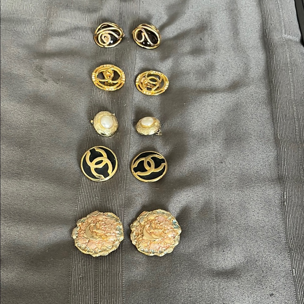 Clip on earrings set of five